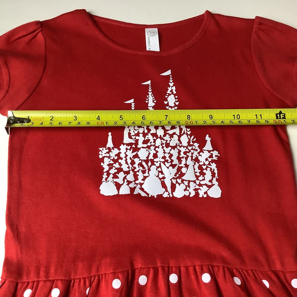 Disney Castle Disney Character Red Polka Dot Dress Size 4 - Rabbit Skins Brand